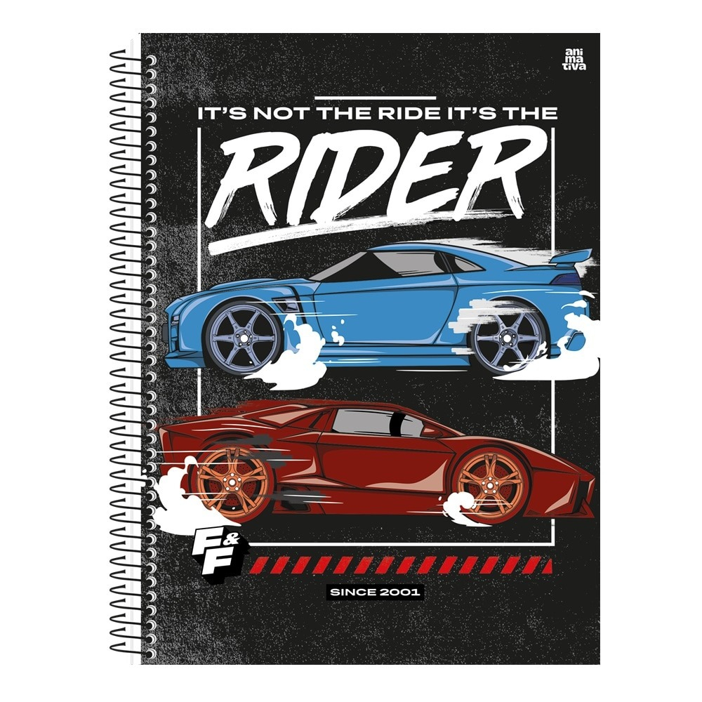 CADERNO UNIVERSITÁRIO 80F 1M -VELOZES E FURIOSOS