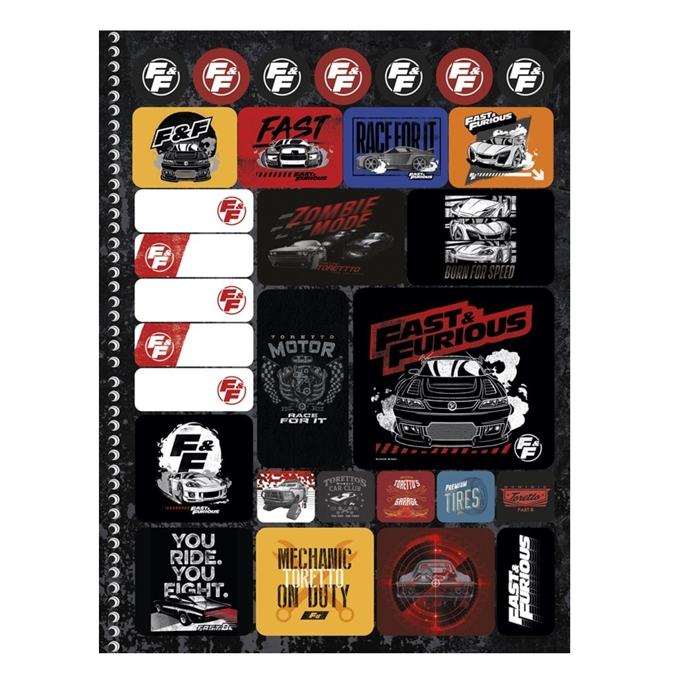 CADERNO UNIVERSITÁRIO 80F 1M -VELOZES E FURIOSOS