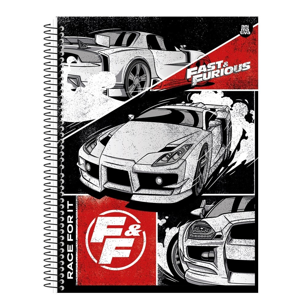 CADERNO UNIVERSITÁRIO 80F 1M -VELOZES E FURIOSOS