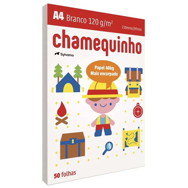 PAPEL SULFITE A4 CHAMEQUINHO 120G (50 folhas)