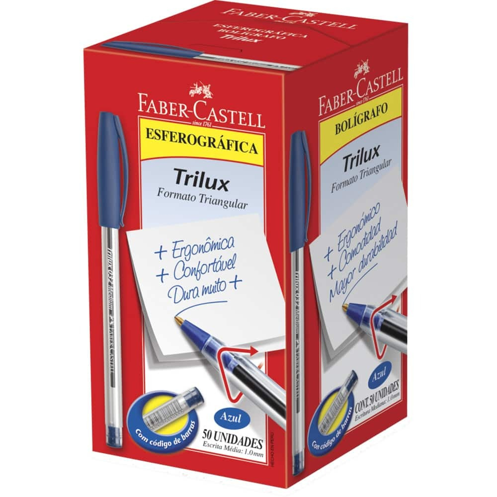 CANETA ESFEROGRÁFICA TRILUX - AZUL