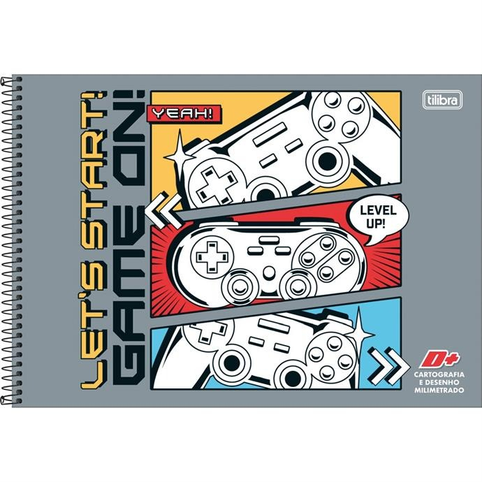 CADERNO DESENHO MILIMETRADO D+ MENINO 96FLS - TILIBRA