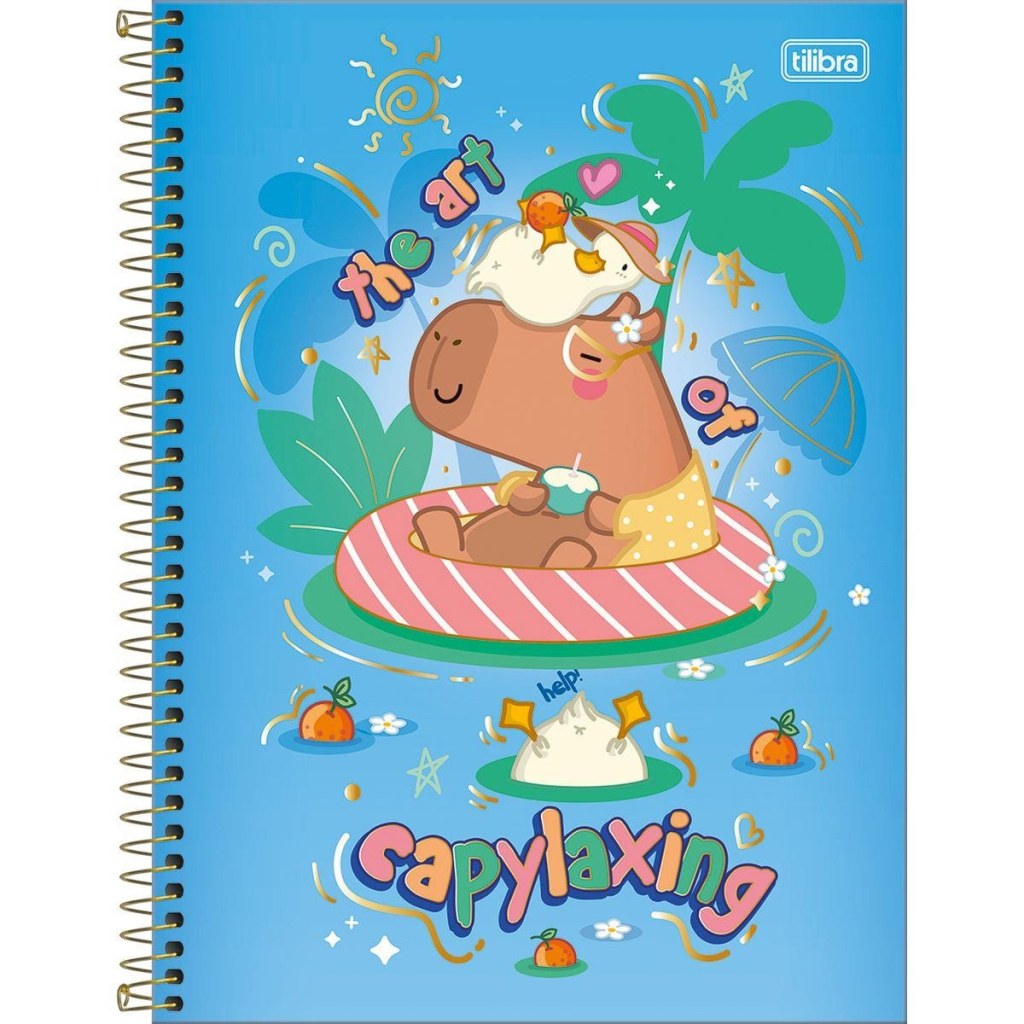 CADERNO UNIVERSITÁRIO 1M 80F - CAPYCLUB CAPIVARA