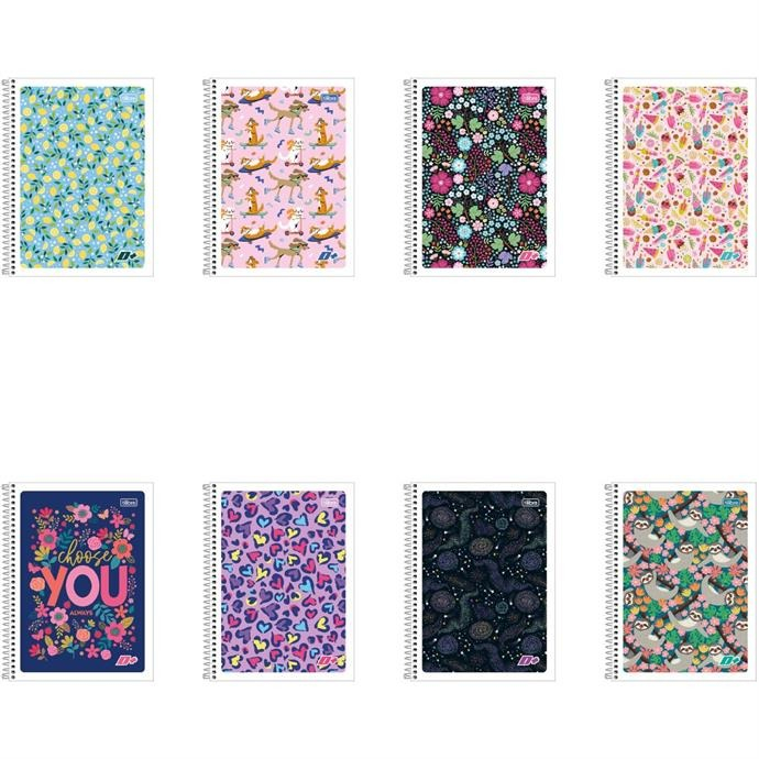 CADERNO 1/4 BROCHURA 80F - D+ 48 MASC/FEM (CAPA FLEXÍVEL)