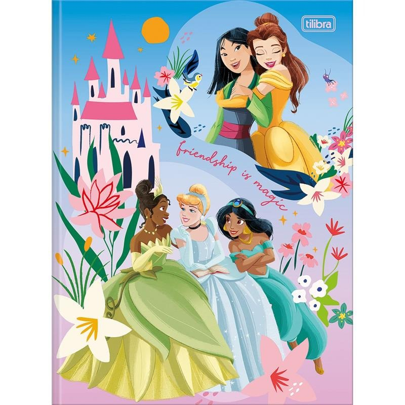 CADERNO BROCHURA 1/1 80F - PRINCESAS