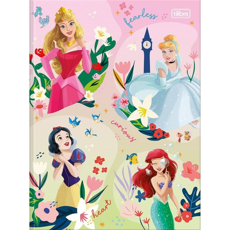 CADERNO BROCHURA 1/1 80F - PRINCESAS
