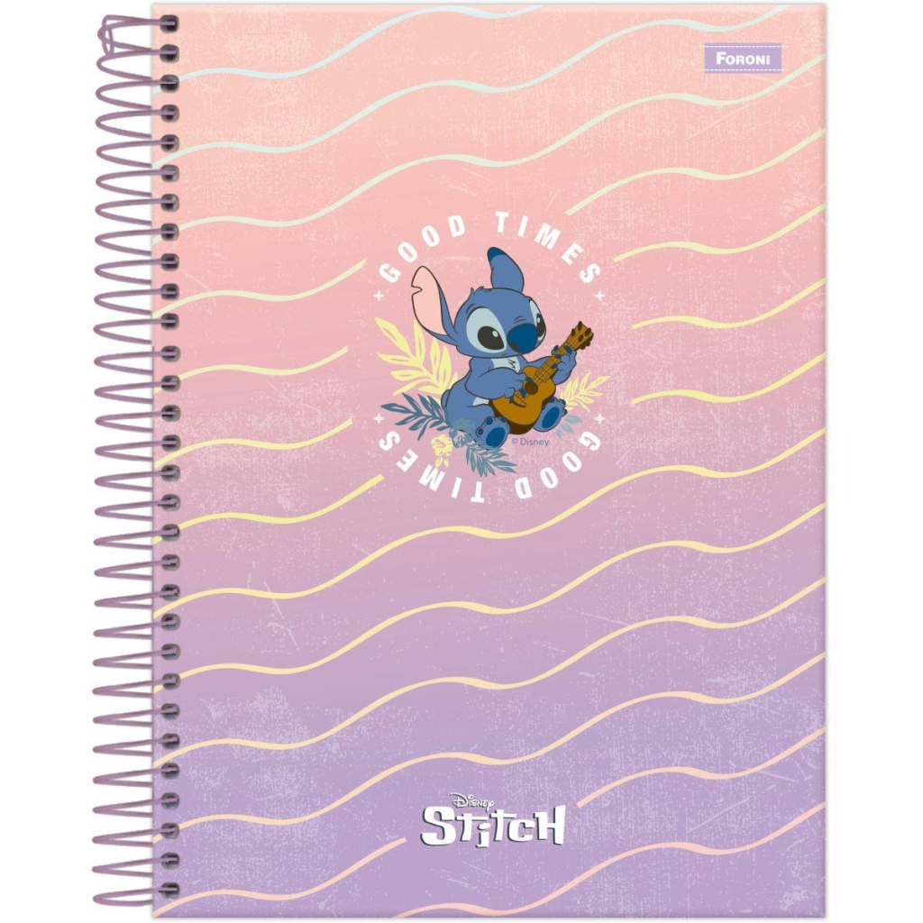 CADERNO COLEGIAL 1M 80F - STITCH