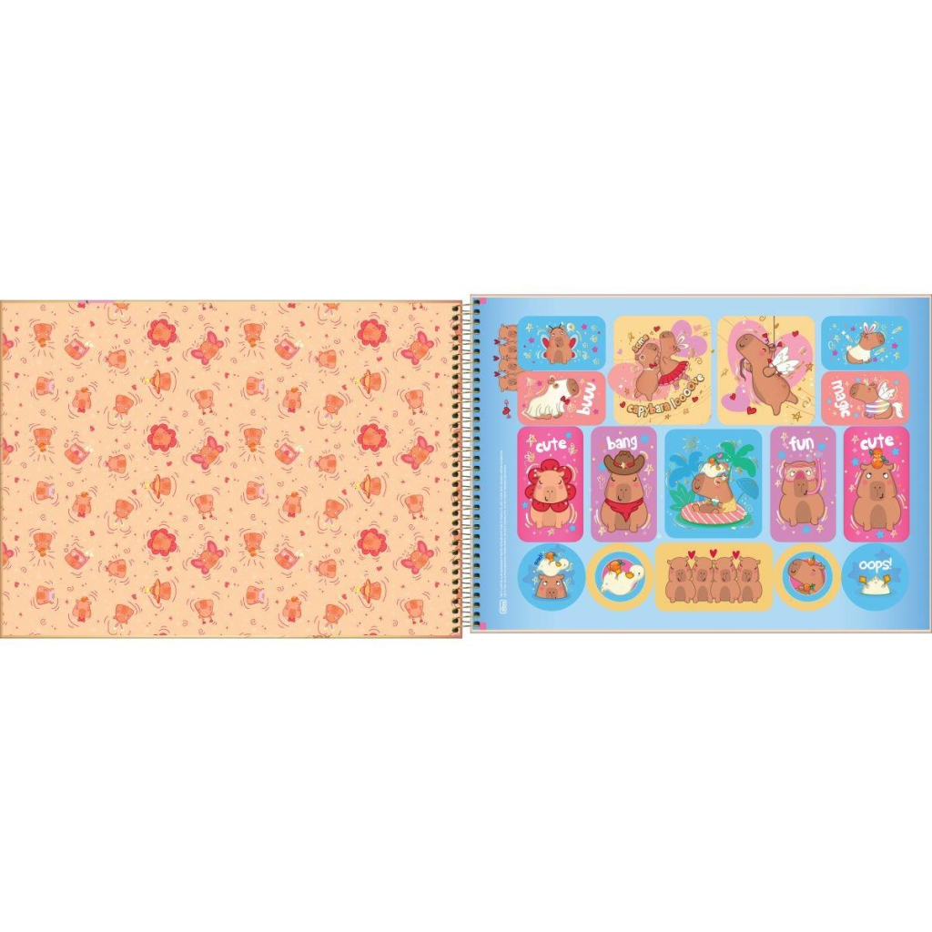 CADERNO DESENHO CAPYCLUB CAPIVARA 80FLS - TILIBRA