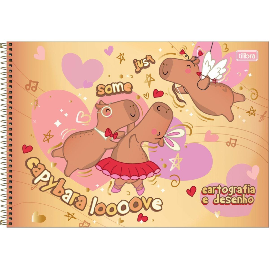 CADERNO DESENHO CAPYCLUB CAPIVARA 80FLS - TILIBRA