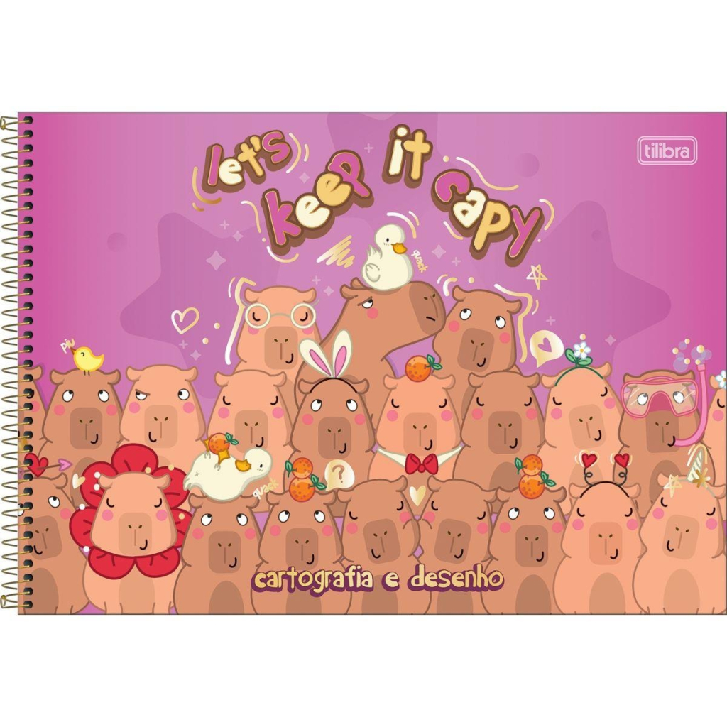 CADERNO DESENHO CAPYCLUB CAPIVARA 80FLS - TILIBRA