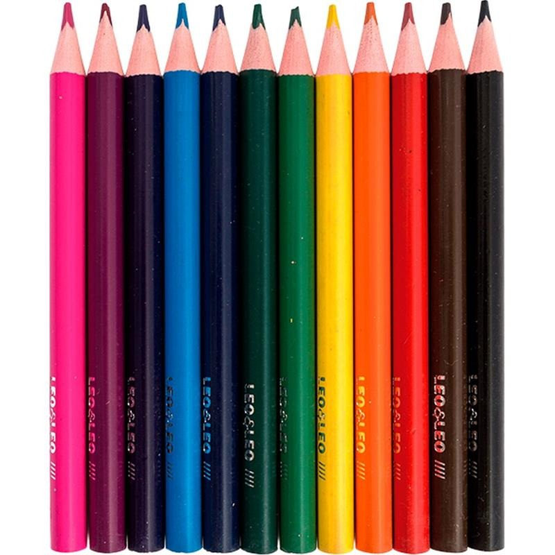 LÁPIS DE COR JUMBO - 12 CORES BIG (LEO E LEO)