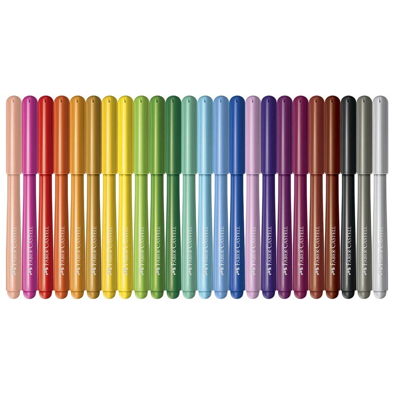 CANETA HIDROGRAFICA VAI E VEM 24 CORES FABER-CASTELL
