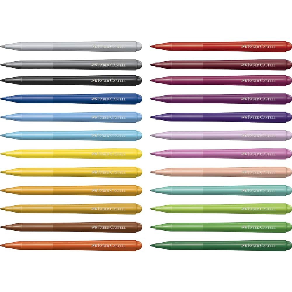CANETA HIDROGRAFICA VAI E VEM 24 CORES FABER-CASTELL