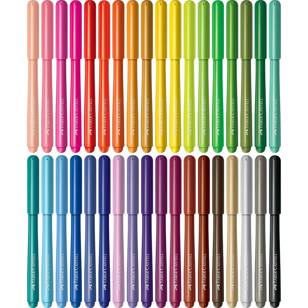 CANETA HIDROGRAFICA VAI E VEM 36 CORES FABER-CASTELL
