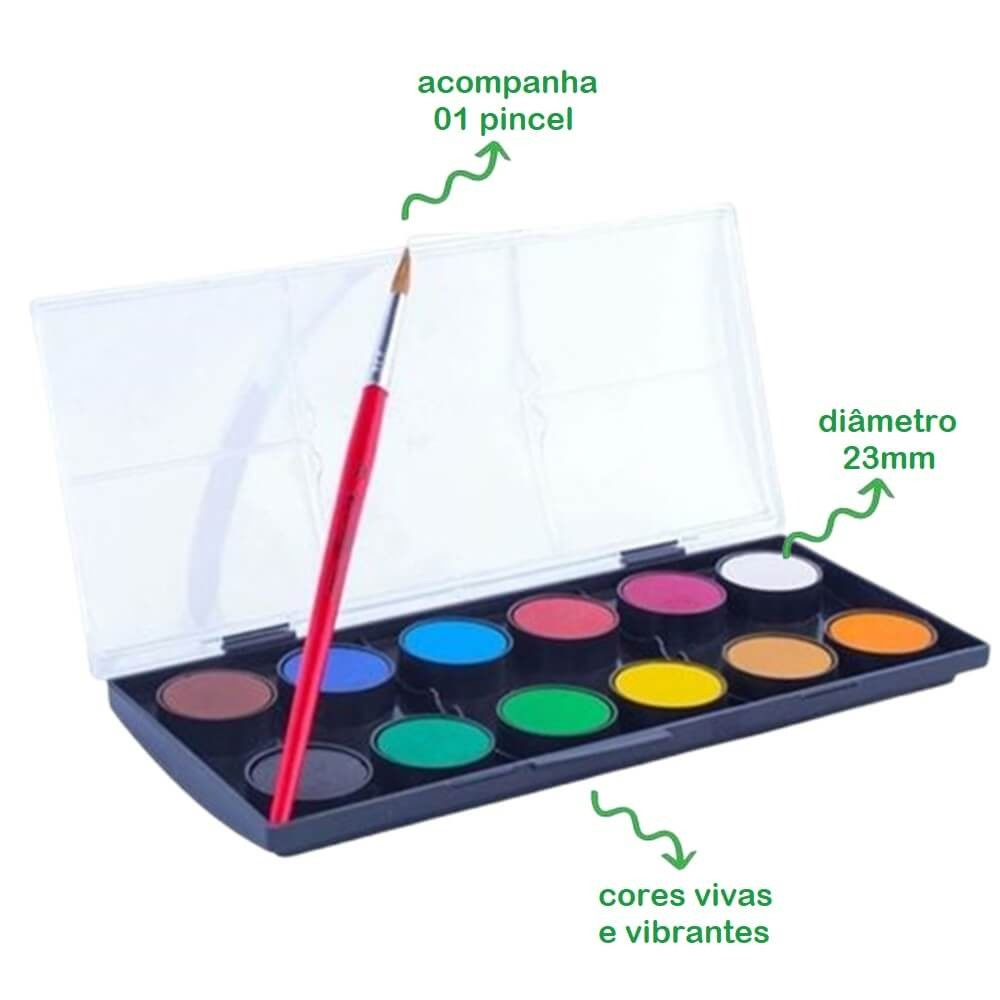 PASTILHA DE AQUARELA 12 CORES FABER-CASTELL