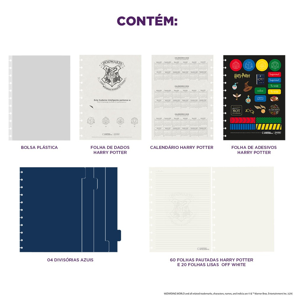 CADERNO CI BY HARRY POTTER AZUL - MEDIO