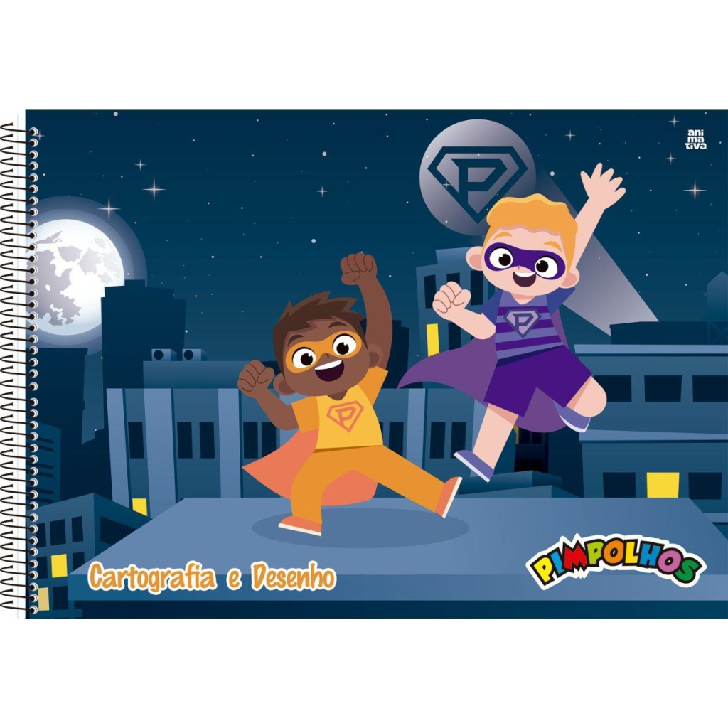 CADERNO DESENHO PIMPOLHOS 60F - ANIMATIVA