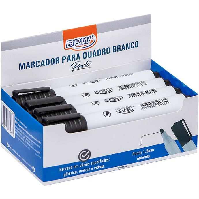 PINCEL QUADRO BRANCO PRETO BRW