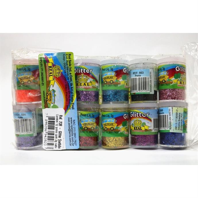 GLITTER PVC SORTIDO POTES 3G - REAL
