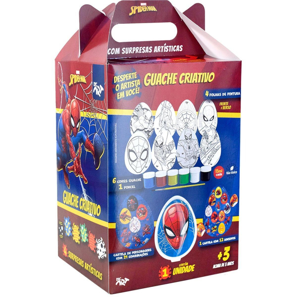 OVO TINTA GUACHE CRIATIVO HOMEM ARANHA - DAC