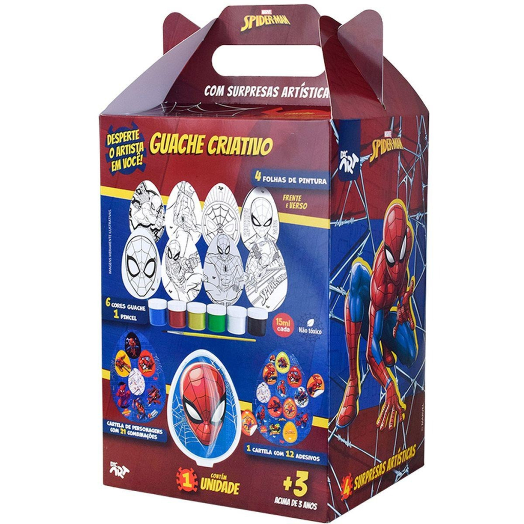 OVO TINTA GUACHE CRIATIVO HOMEM ARANHA - DAC