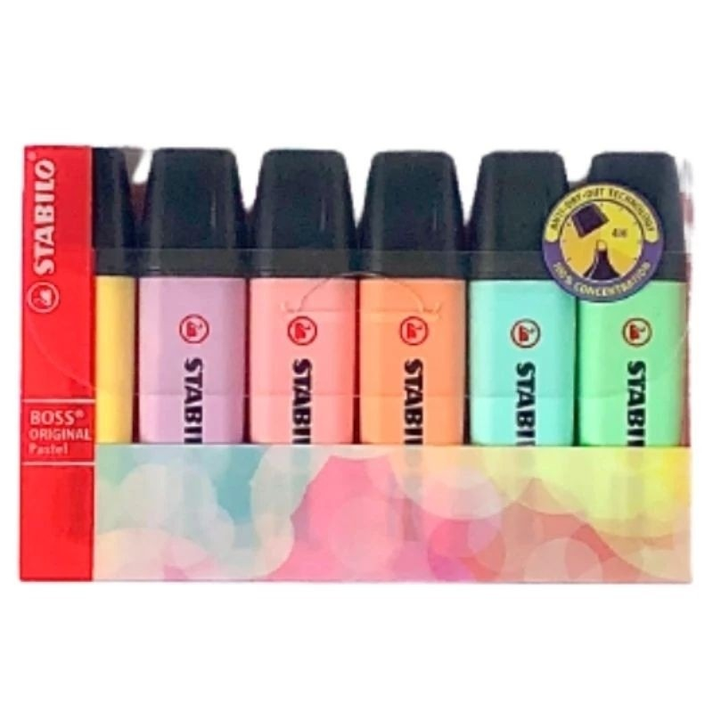 KIT STABILO BOSS PASTEL ESTOJO C/6 - 70/6-2