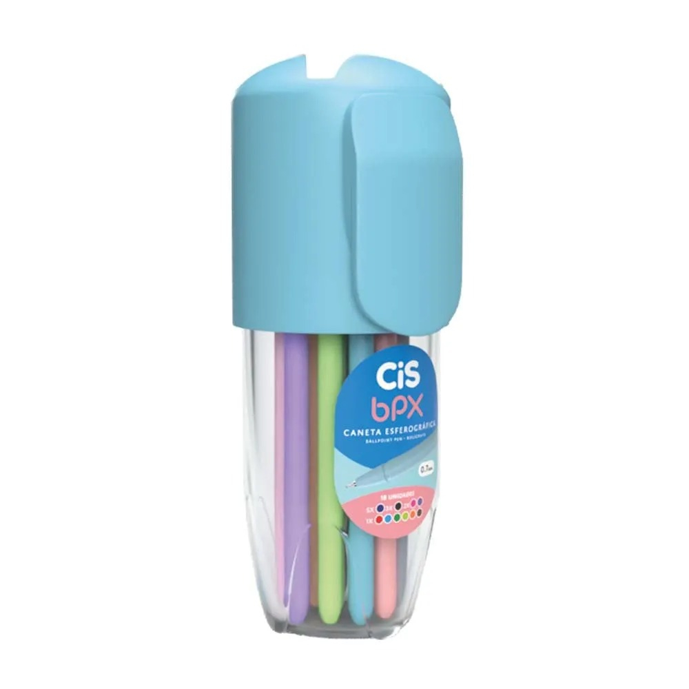 CANETA BPX POTE C/18 AZUL
