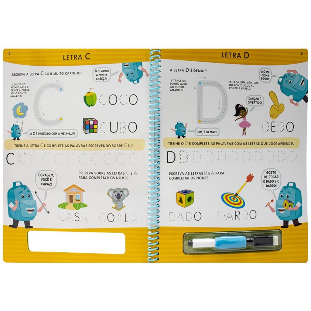 ENSINO FUNDAMENTAL ALFABETIZACAO ESCREVA E APAGUE: MAIUSCULA
