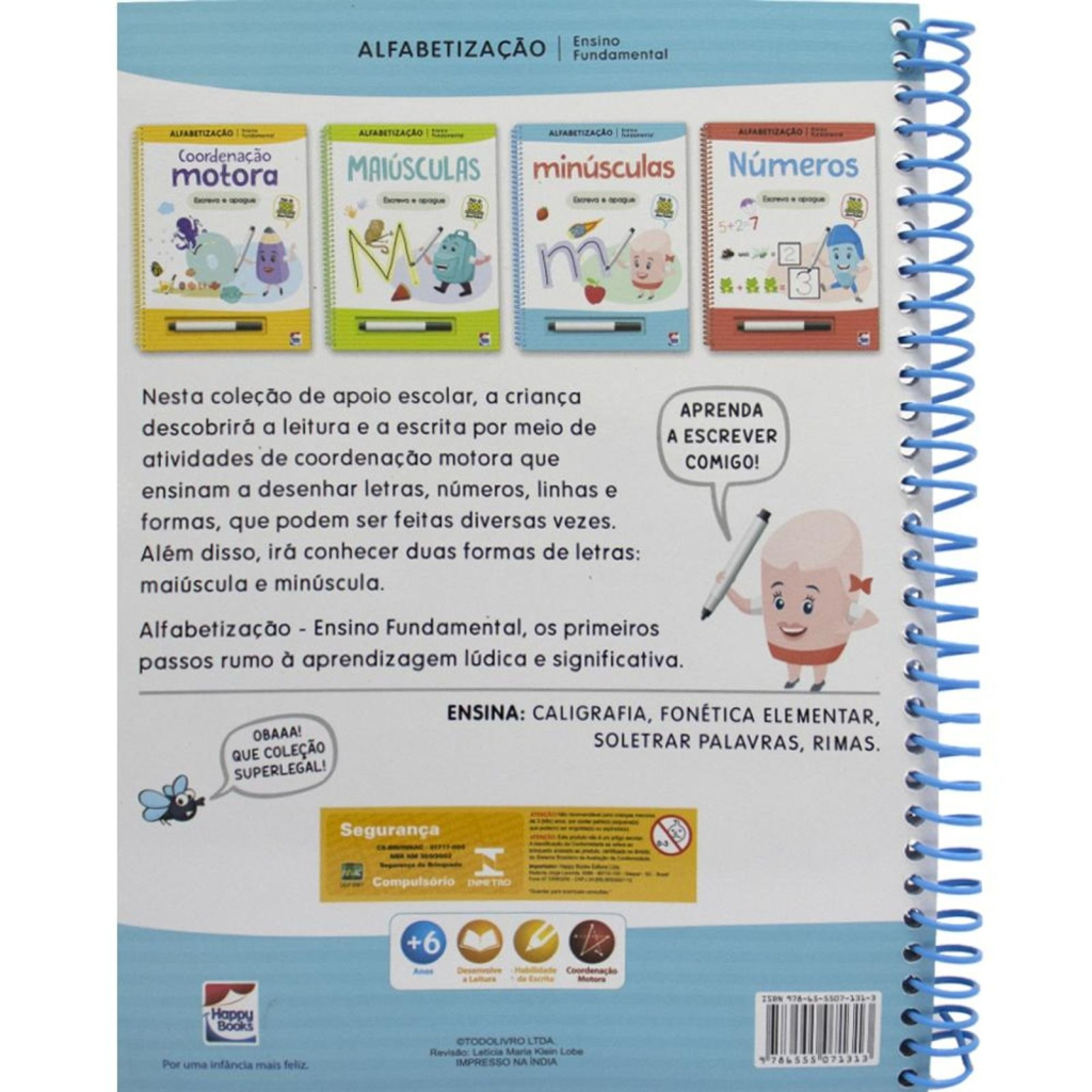 ENSINO FUNDAMENTAL ALFABETIZACAO ESCREVA E APAGUE: minúsculas