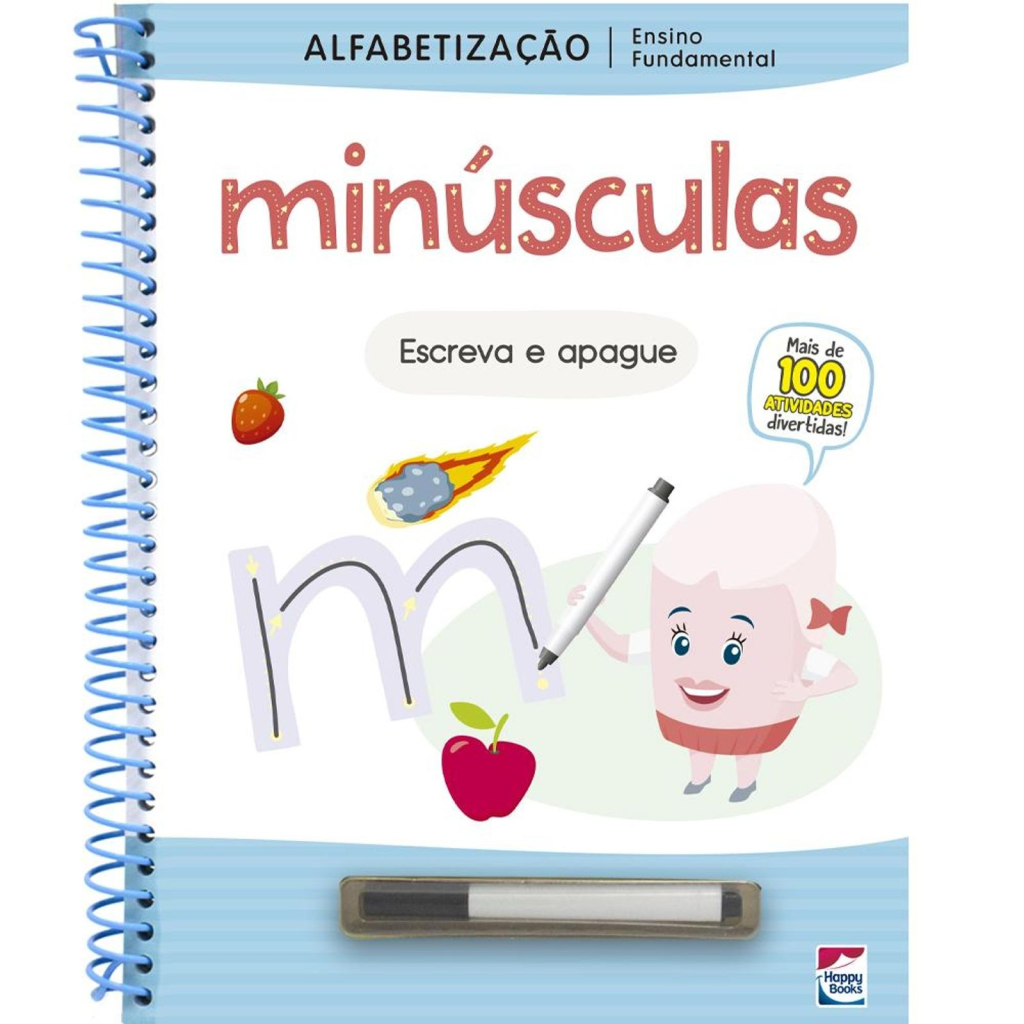 ENSINO FUNDAMENTAL ALFABETIZACAO ESCREVA E APAGUE: minúsculas