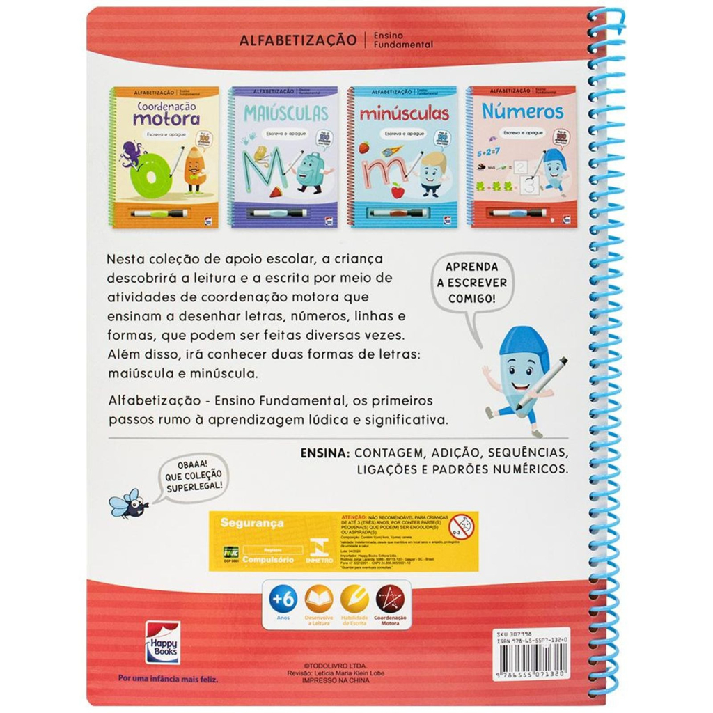 ENSINO FUNDAMENTAL ALFABETIZACAO ESCREVA E APAGUE: NUMEROS
