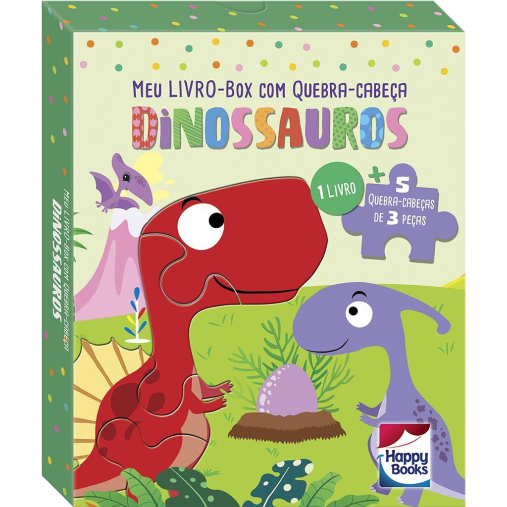 MEU LIVRO-BOX COM QUEBRA-CABECA: DINOSSAUROS