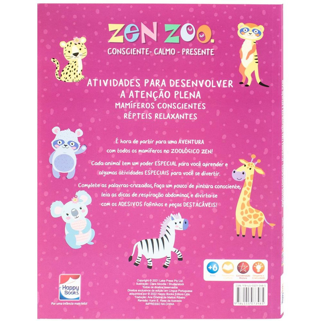 ZEN ZOO - MAMIFEROS CONSCIENTES: LIVRO DE ATIVIDADES COM ADESIVOS