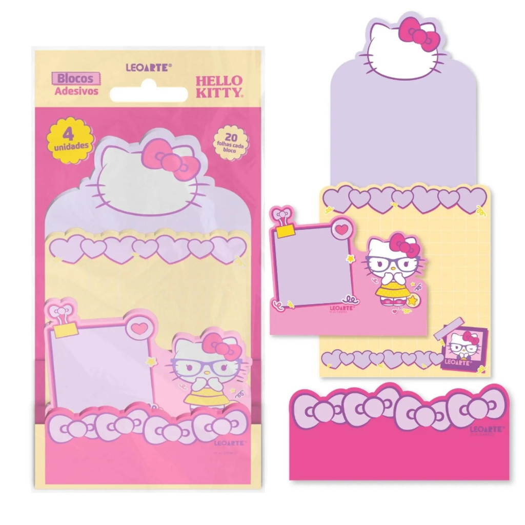 Bloco Adesivo Hello Kitty  4 Blocos