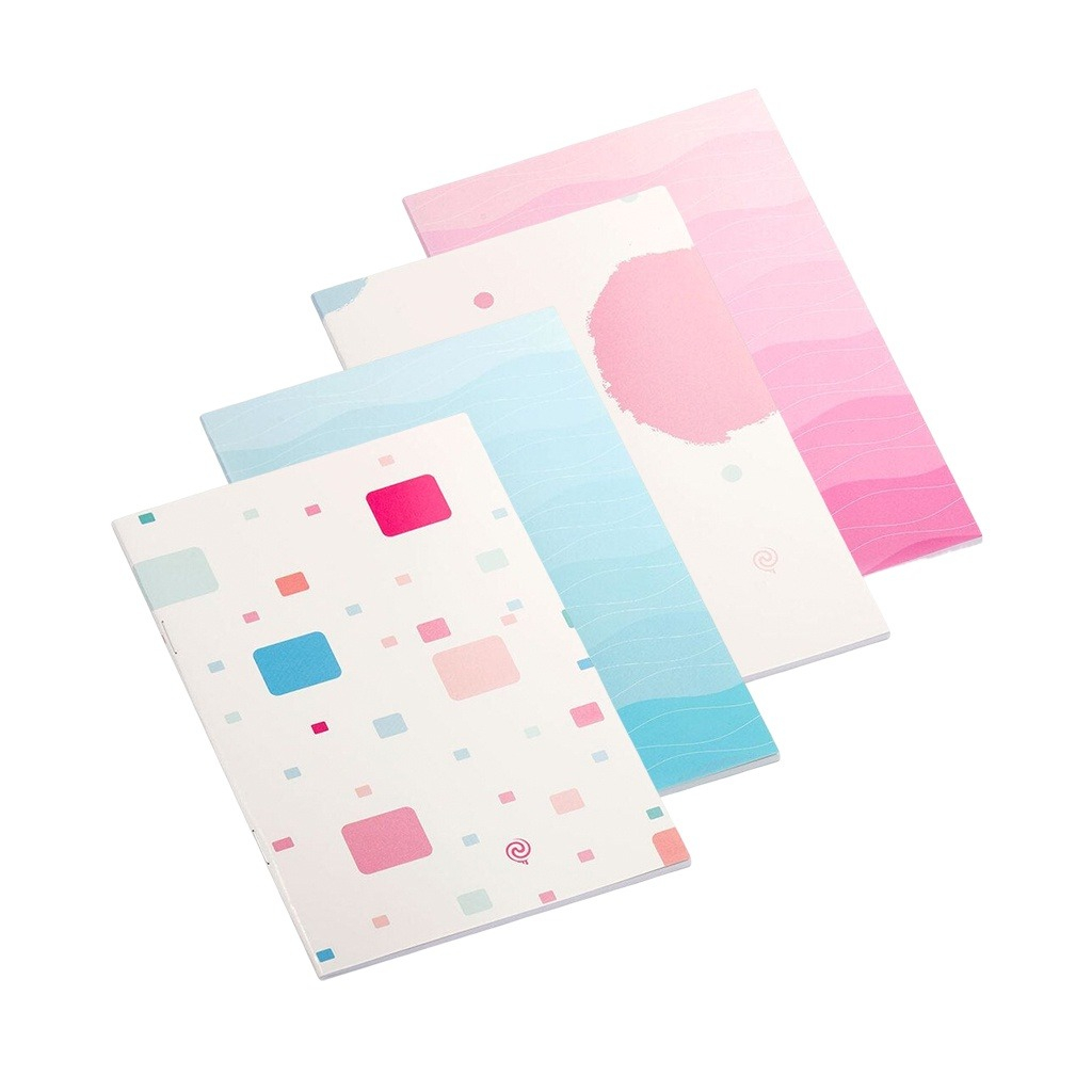CADERNO GRAMPEADO PAUTADO 120X180MM - TUTTI-FRUTTI - 40FLS