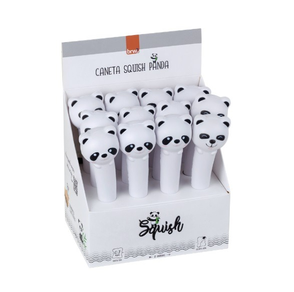 CANETA ESFEROGRÁFICA DIVER GEL 0.7MM - SQUISH PANDA