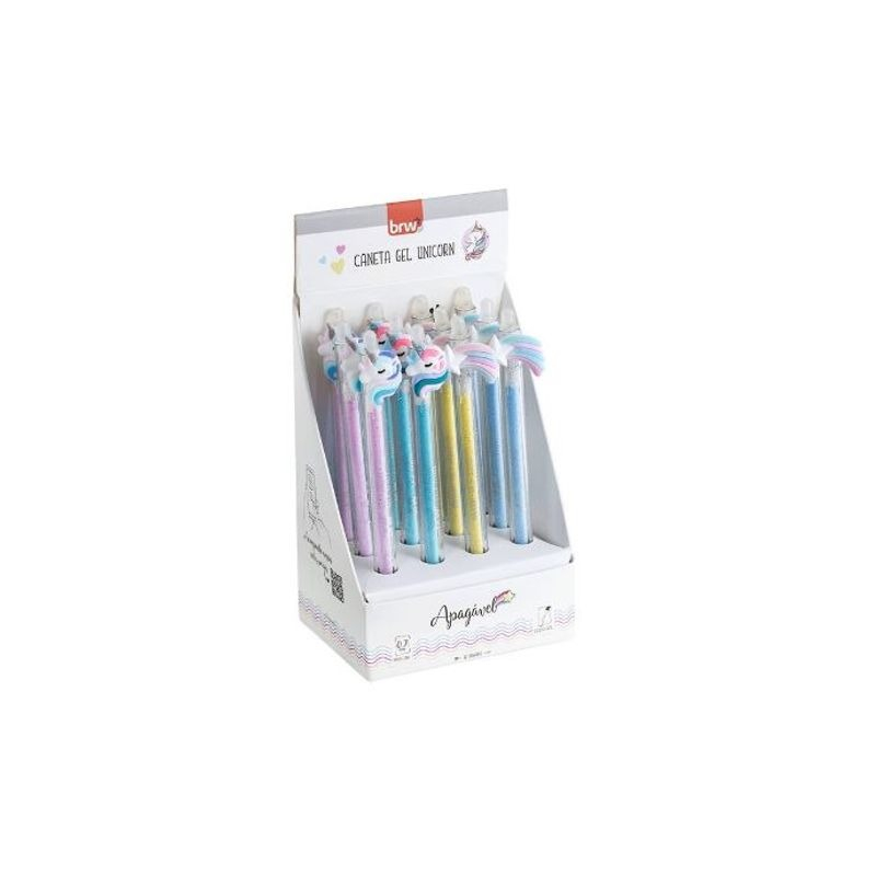 CANETA ESFEROGRÁFICA DIVERT GEL APAGÁVEL 0.7MM - UNICORN