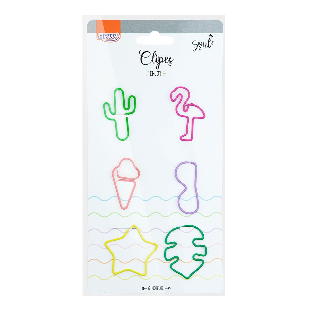 CLIPES PARA PAPEL - FORMATOS PASTEL - COM 6UN