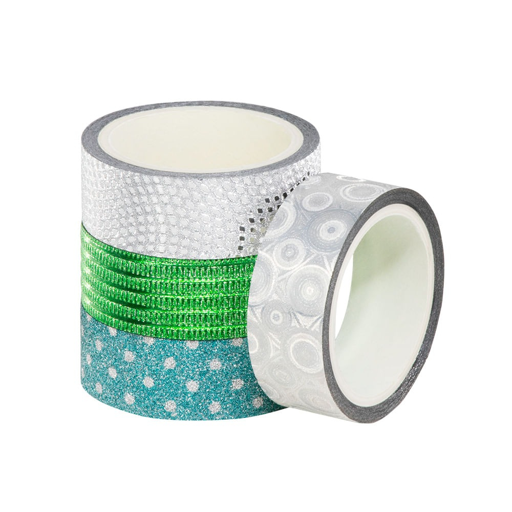 FITA ADESIVA WASHI TAPE - TEXTURES - 15MMX5M - CAIXA COM 8UN
