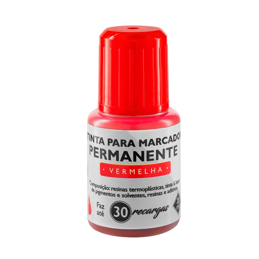 TINTA PARA MARCADOR QUADRO BRANCO - 20ML - VERMELHO