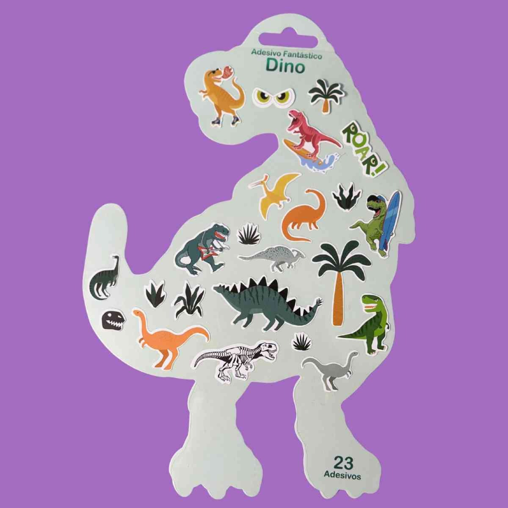 ADESIVO FANTASTICO DINO 23 PCS - FOFY