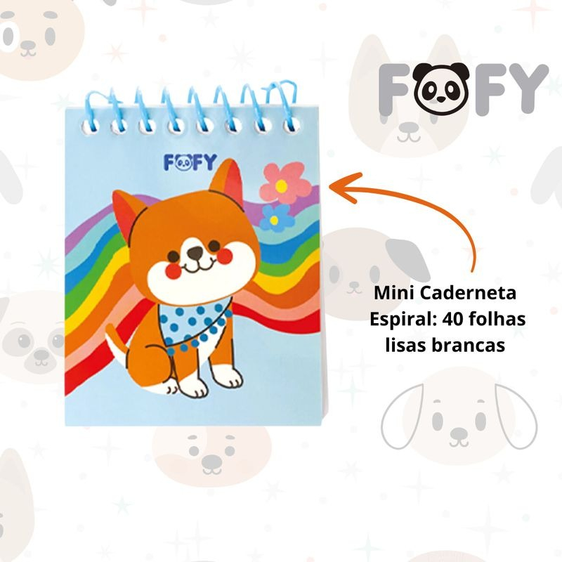 KIT ANOTACAO DOG AZUL - FOFY