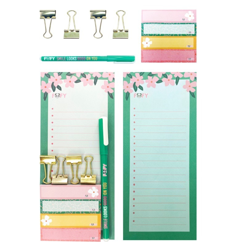 KIT BLOCO ADESIVO FLOWERS - FOFY