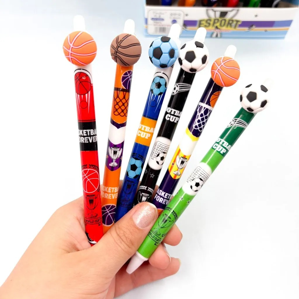 Caneta Clic Apagavel Bolinhas Sport