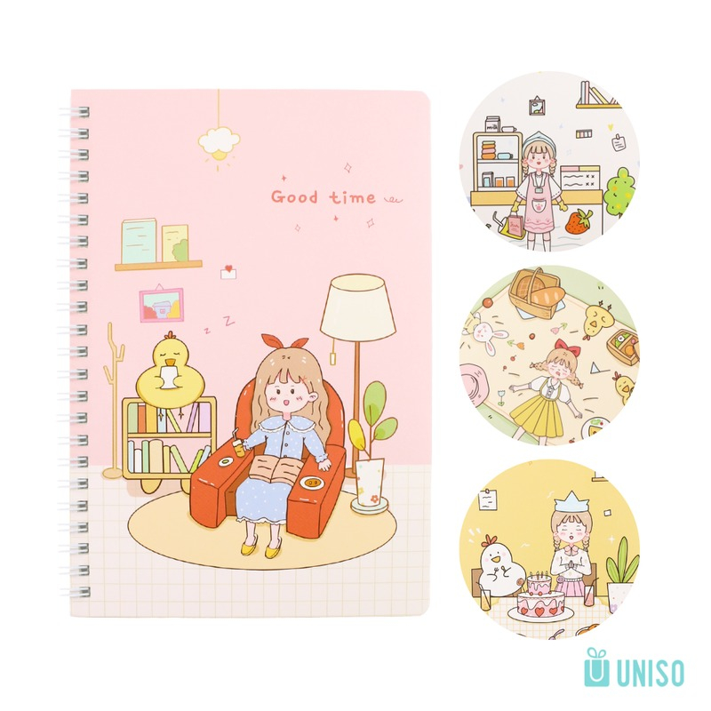CADERNO ESPIRAL GOOD TIME A5 60FLS