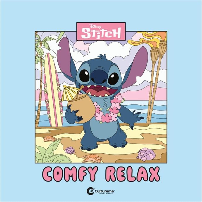 LIVRO DE COLORIR STITCH COMFY RELAX