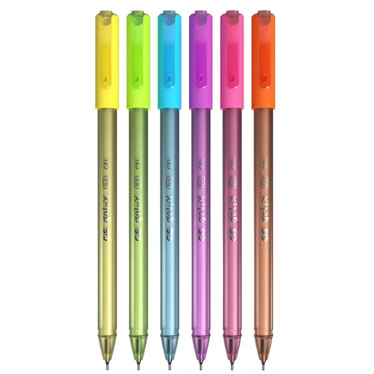 CANETA CIS GELYX 1,0 MM ESTOJO COM 6 UNIDADES - NEON