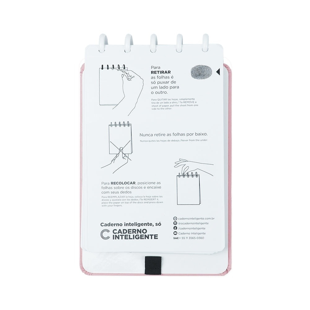 BLOCO INTELIGENTE ROSE PASTEL