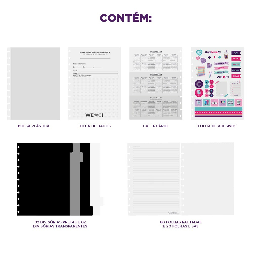 CADERNO INTELIGENTE DARK BLUE - A5