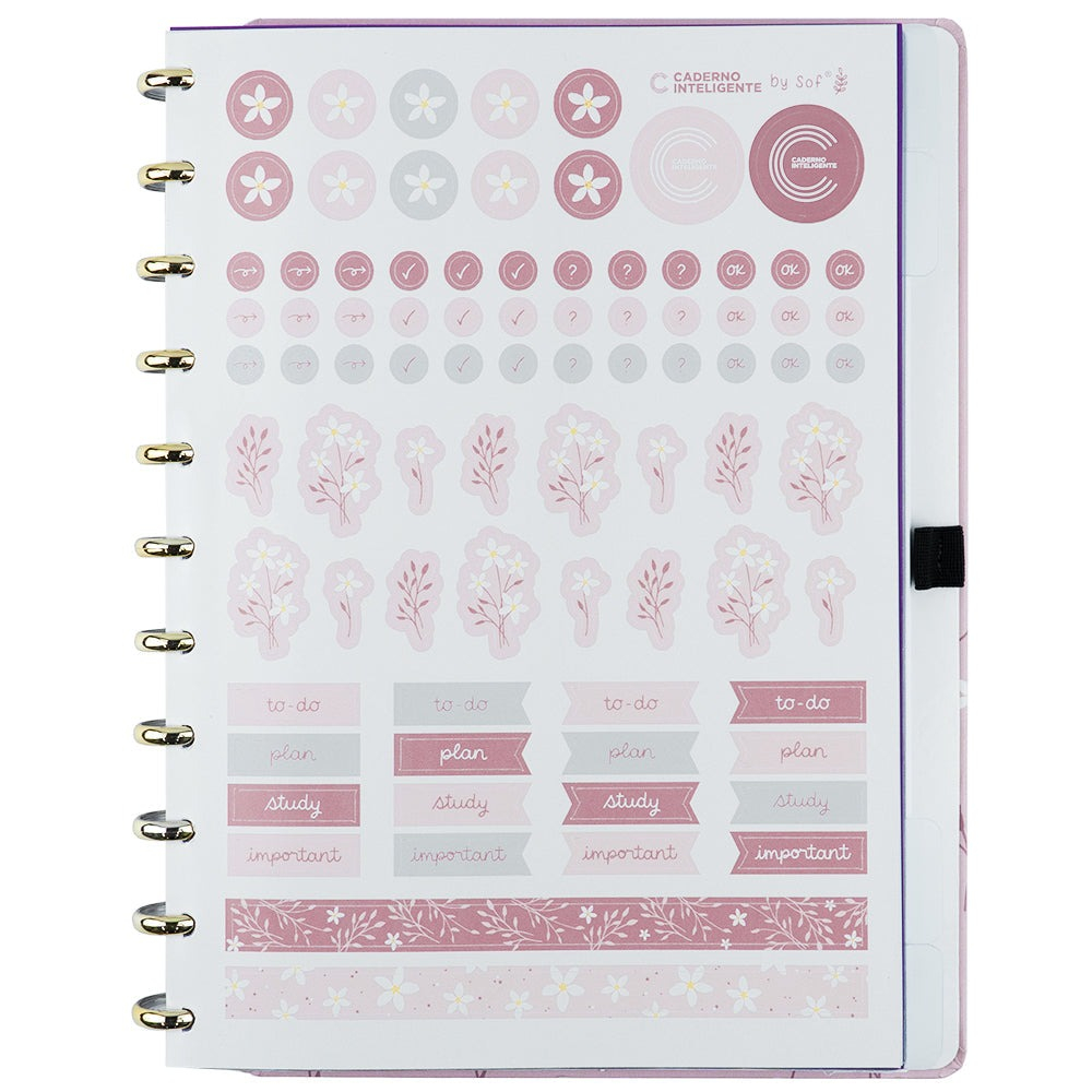 CADERNO INTELIGENTE PINK BLOSSOM BY SOF - A5